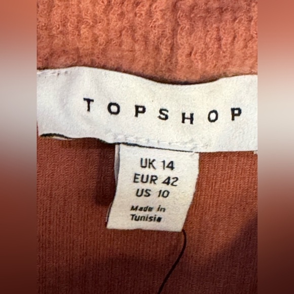 Topshop Fuzzy Pink Mini Skirt with a Drawstring - Picture 7 of 8